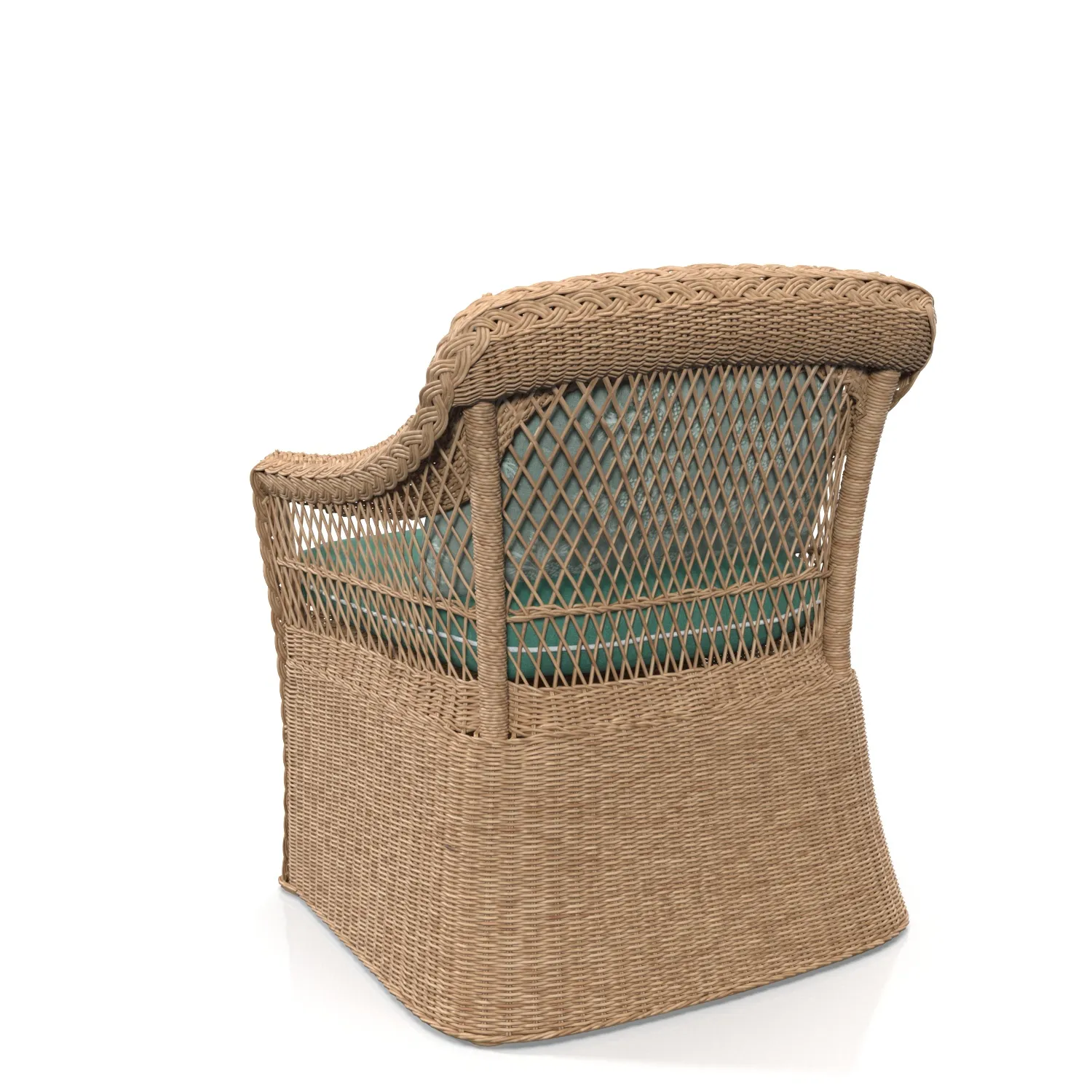 Braided Rattan Lounge Chair PBR 3D Model_06